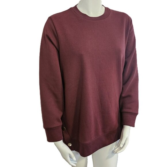 NWT PENNINGTONS Maroon Crew Neck Long Sleeve Sweatshirt/Sweater Size 1X - Picture 1 of 16
